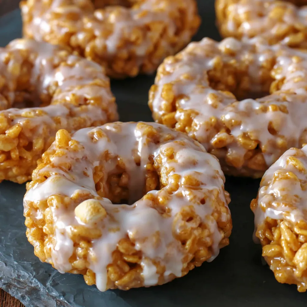 Easy Pumpkin Rice Krispies Donuts for the Sweetest Fall Treat
