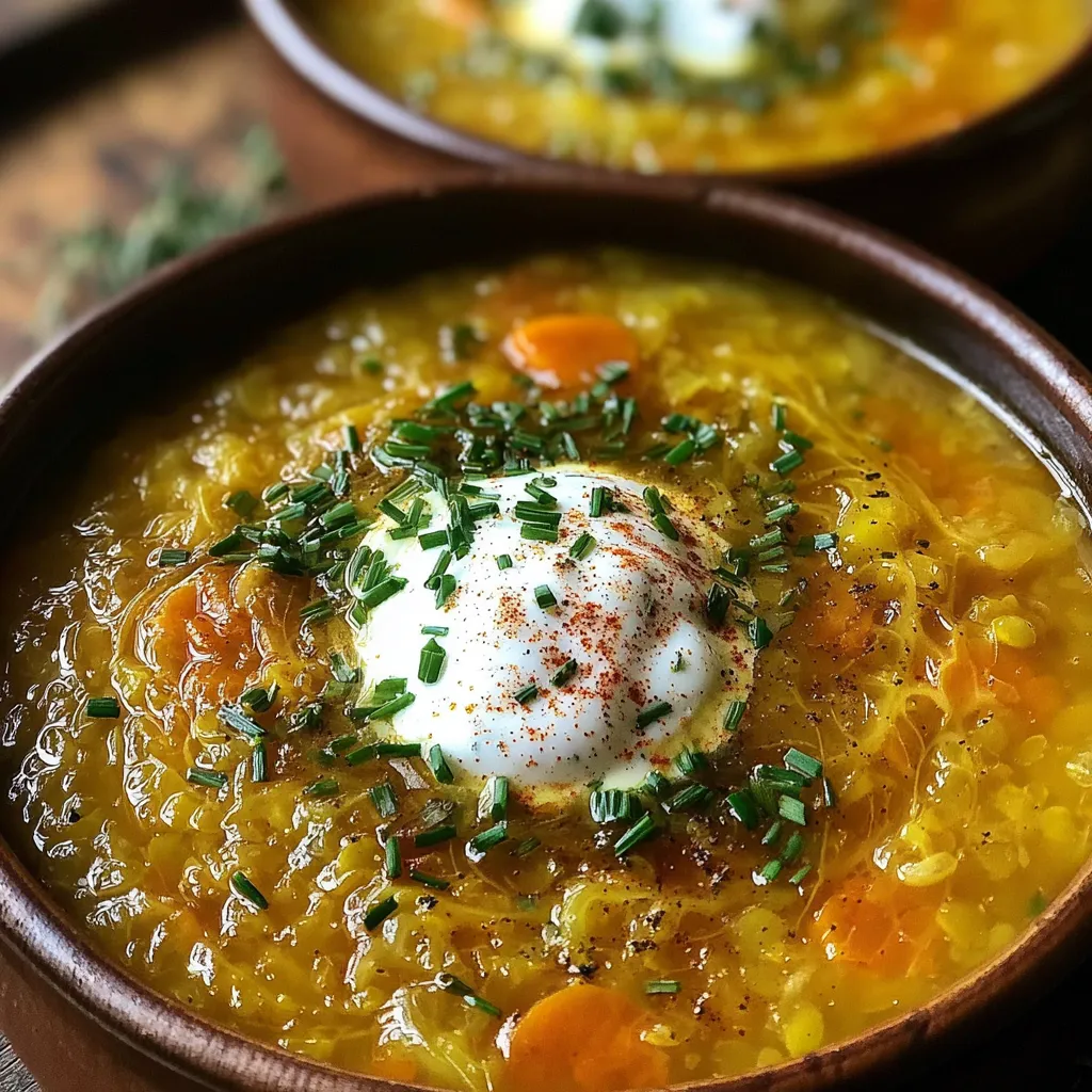 Velvety Pea Soup with Smoked Paprika and Sour Cream