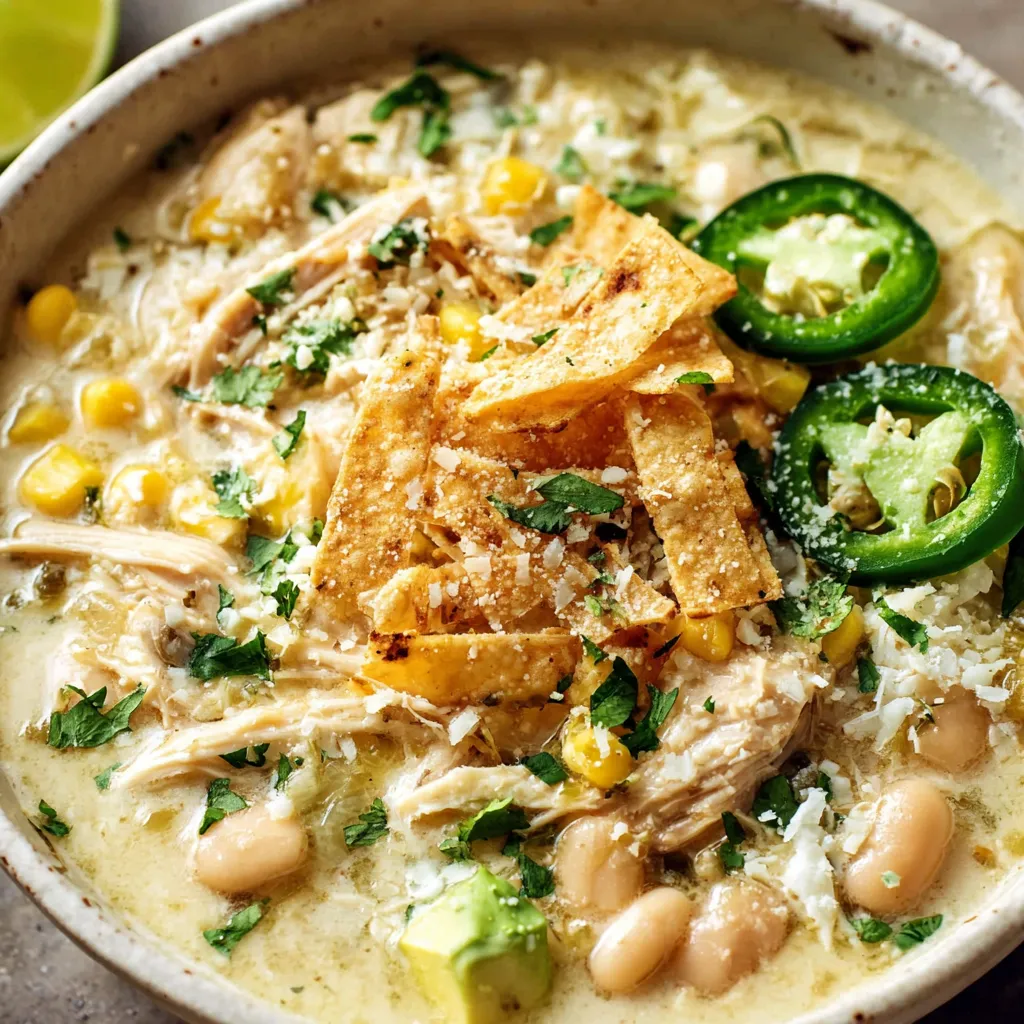 Creamy White Chicken Enchilada Soup