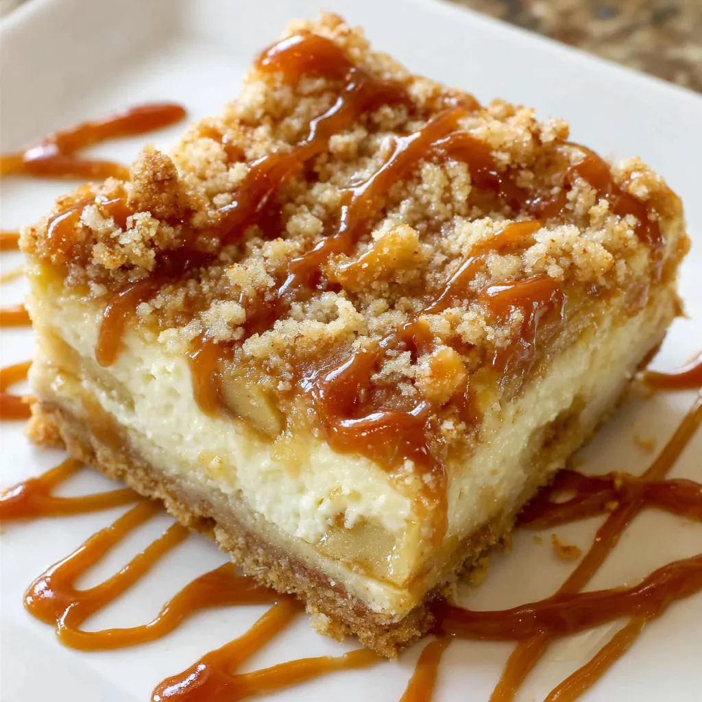Caramel Apple Cheesecake Bars