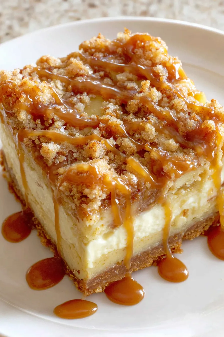 Close up of streusel topping