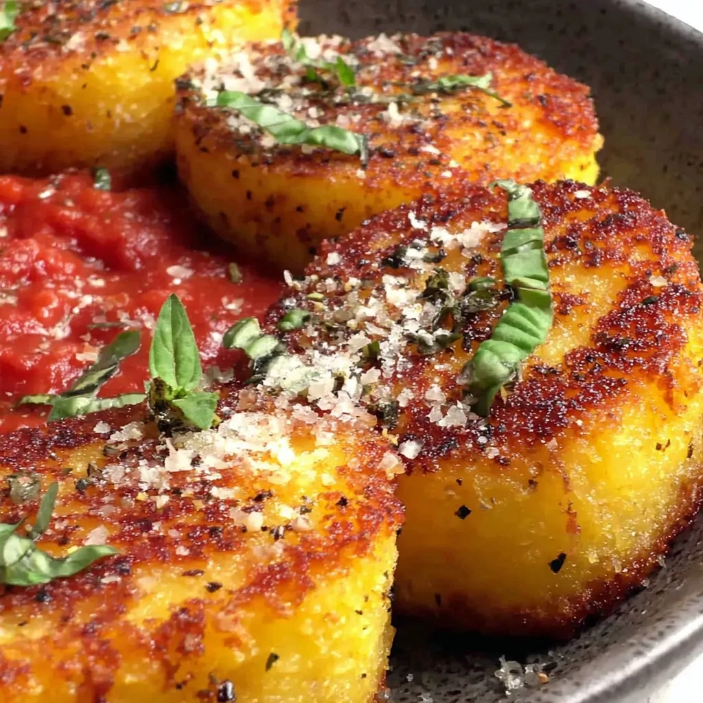 Crispy Fried Polenta with Marinara Sauce