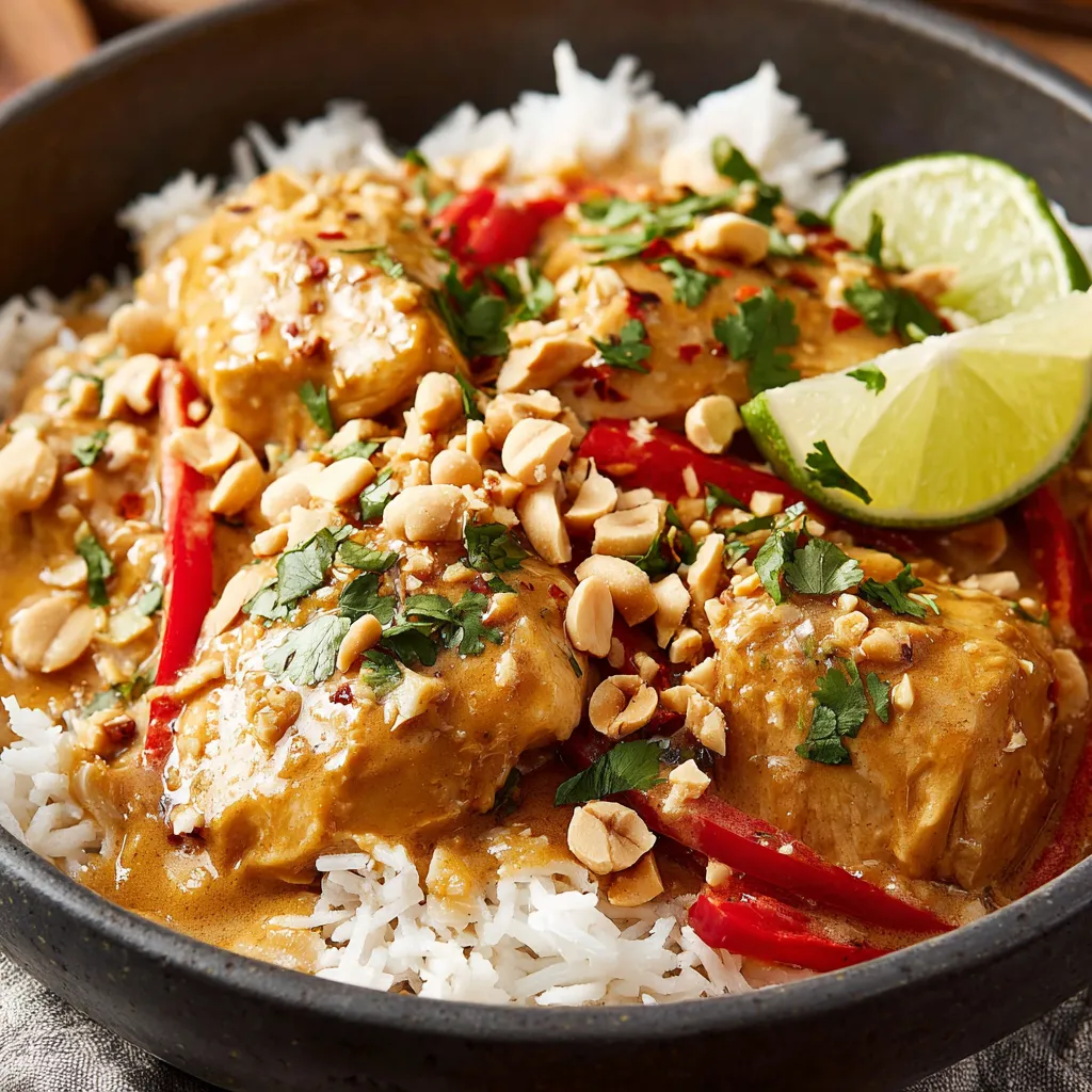 Slow Cooker Peanut Chicken