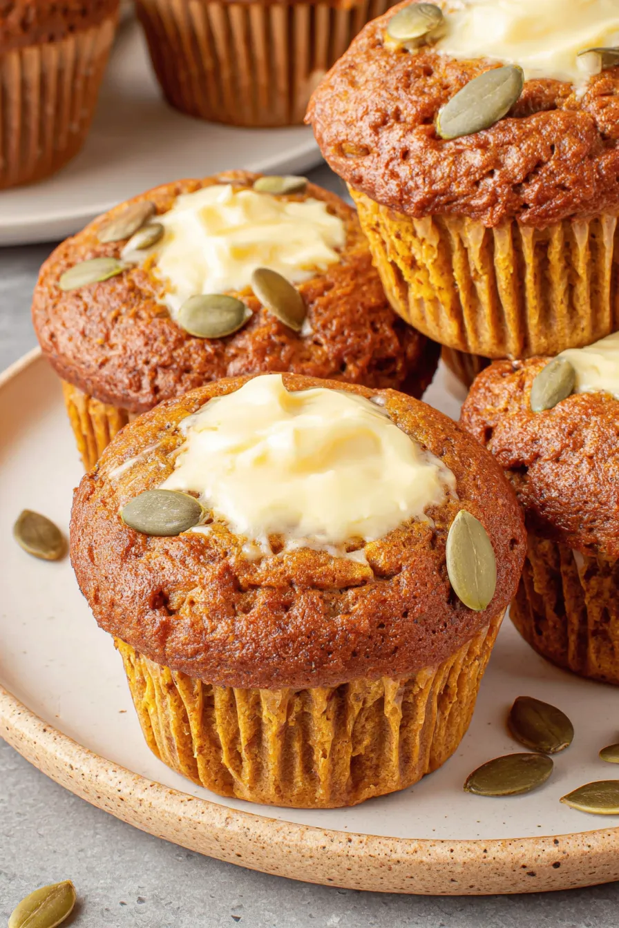 Pumpkin muffins in a basket