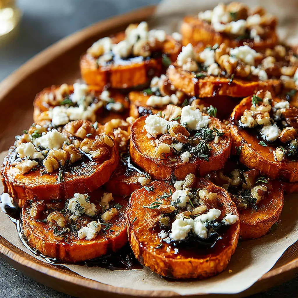 Honey Feta Sweet Potato Rounds
