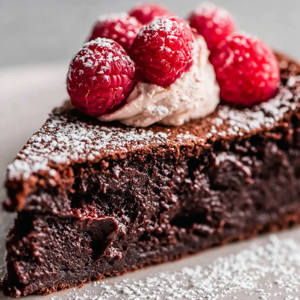 Flourless Chocolate Cake with Mocha Whipped Cream