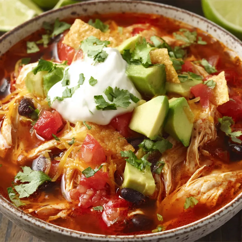 Slow Cooker Chicken Tortilla Soup