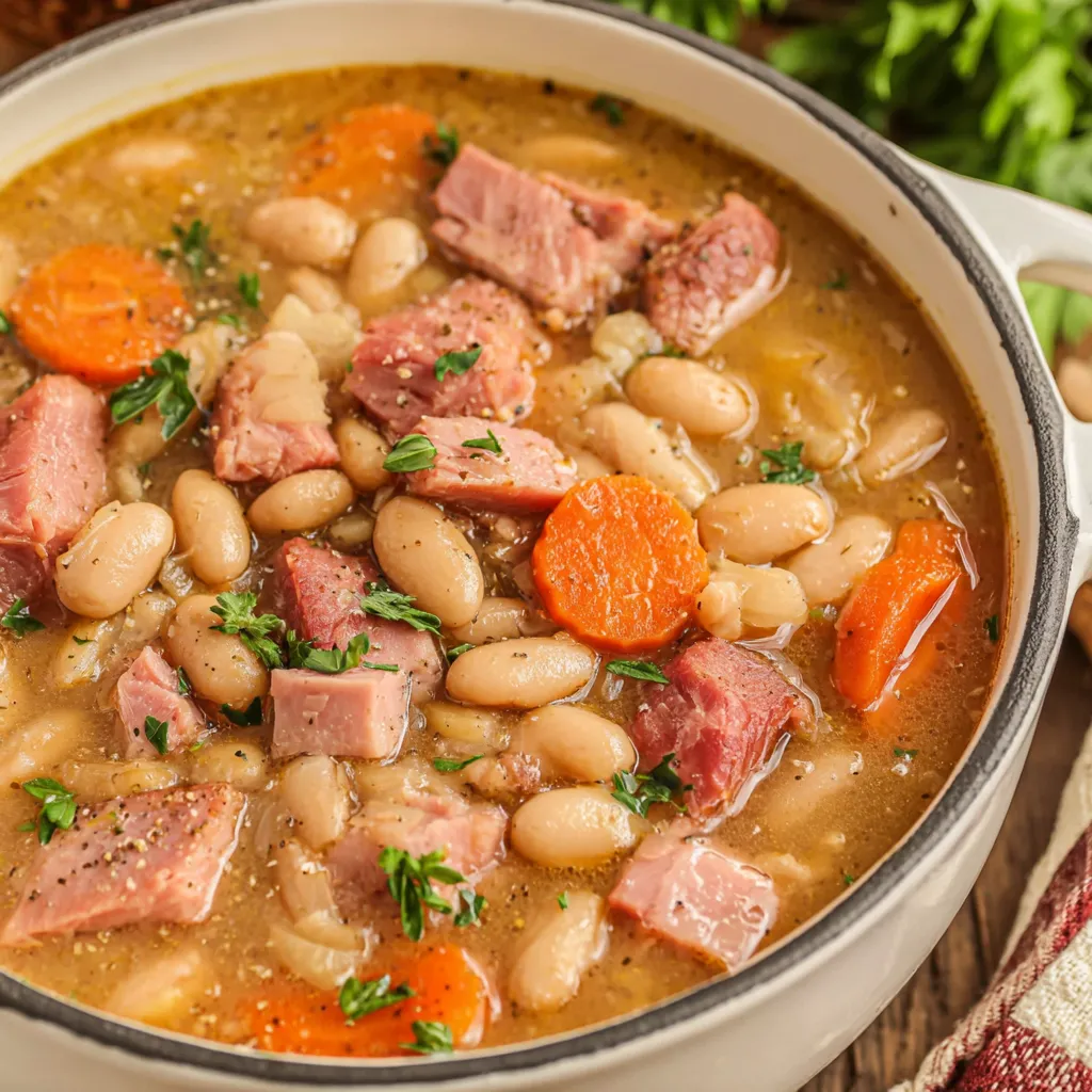 Slow Cooker Ham and Bean Soup