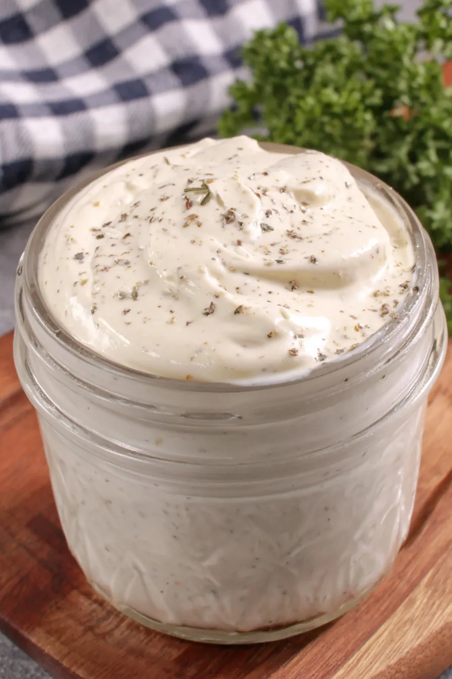 Horseradish cream sauce in a bowl