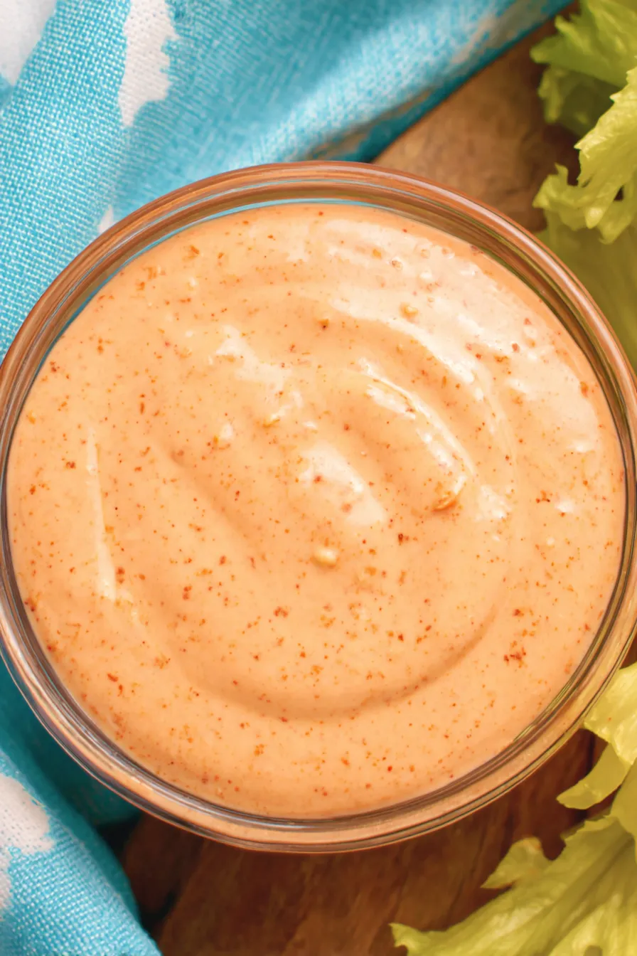 Bowl of fry sauce next to crispy fries