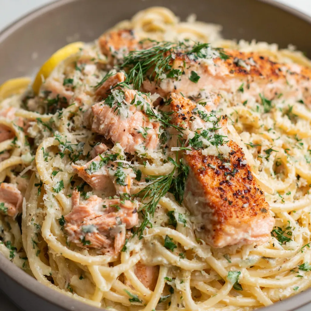 Creamy Salmon Pasta in a Dill Sauce