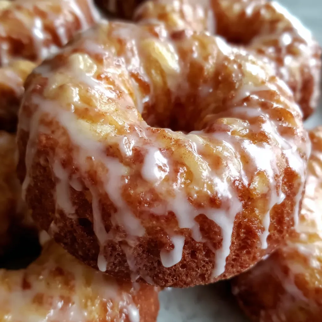 Baked Apple Donuts with Vanilla Glaze