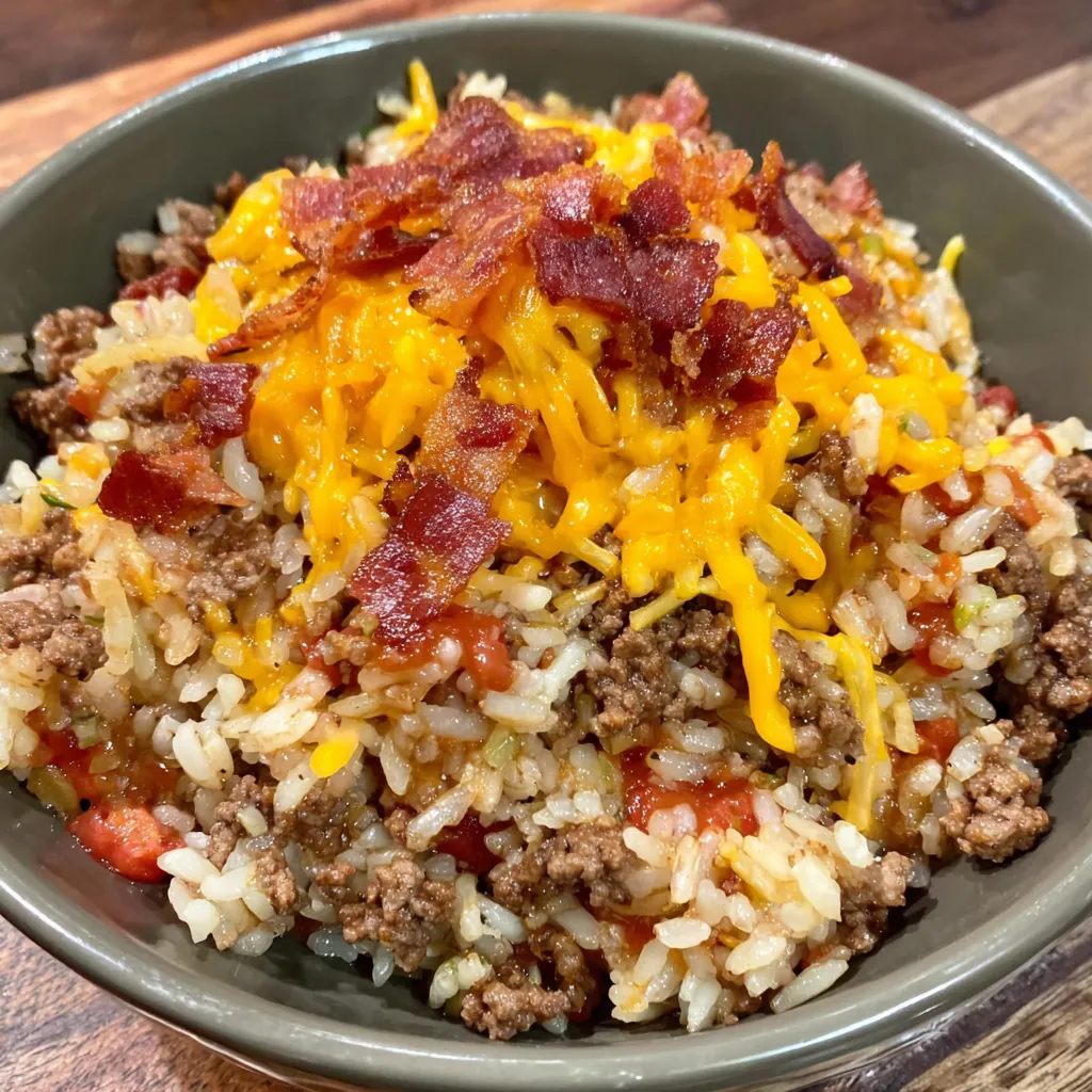 Bacon Cheeseburger Rice