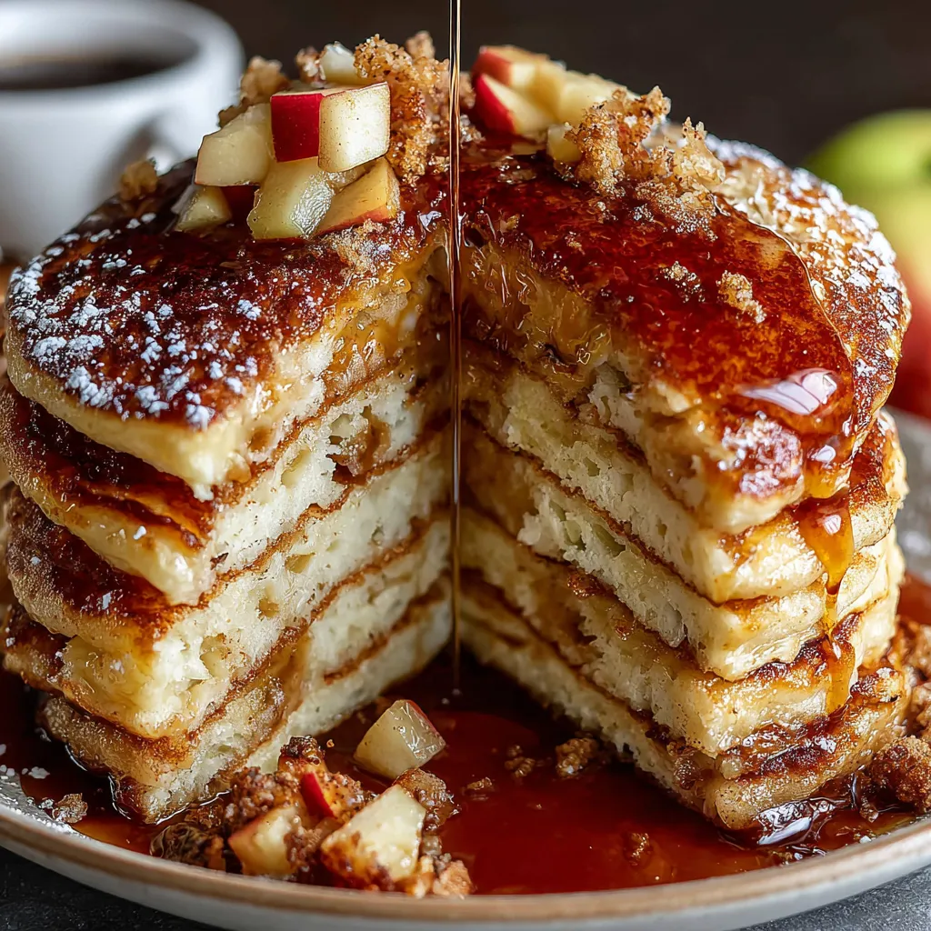 Apple Pie Pancakes with Vanilla Maple Syrup