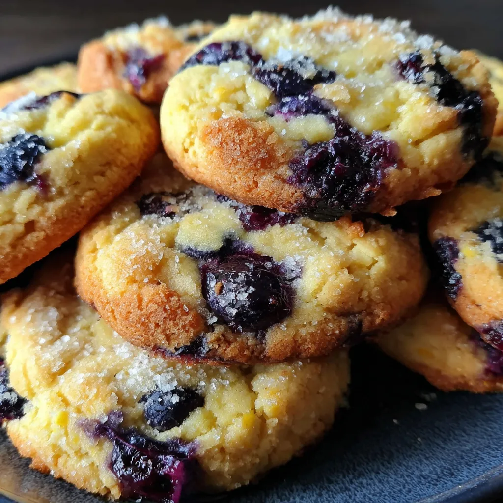 Blueberry Muffin Cookies with Jam and Lemon Streusel