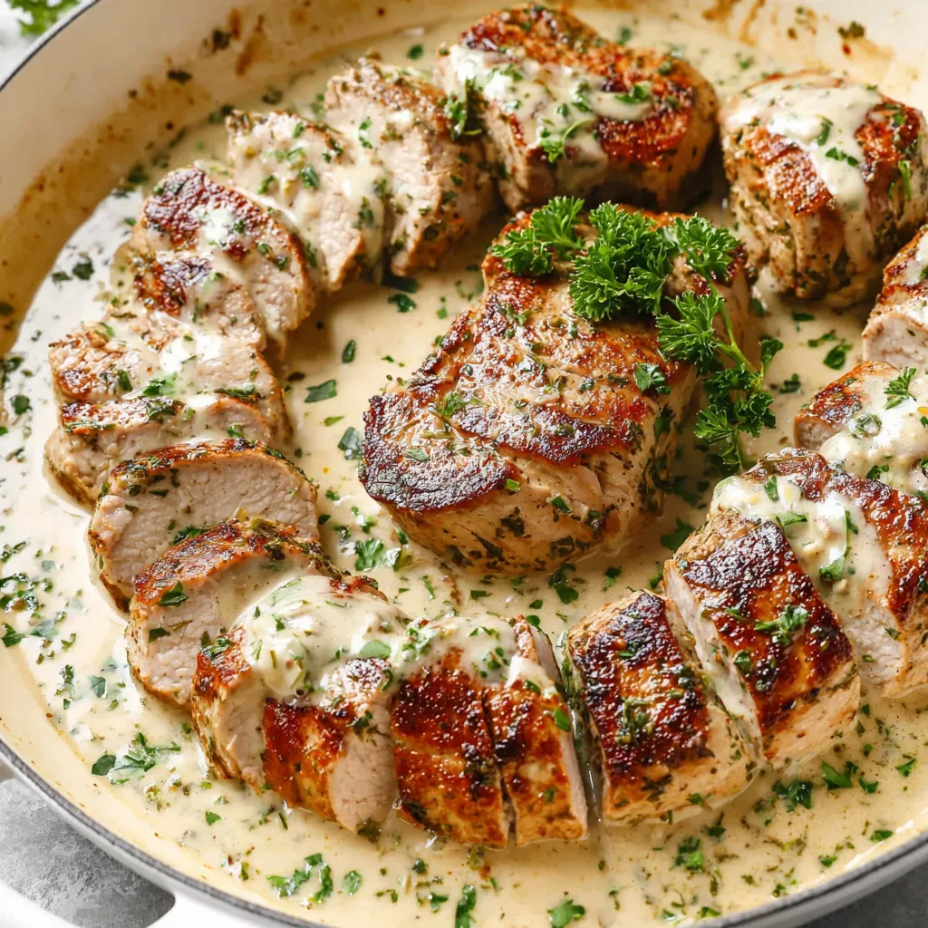 Creamy White Wine Pork Tenderloin