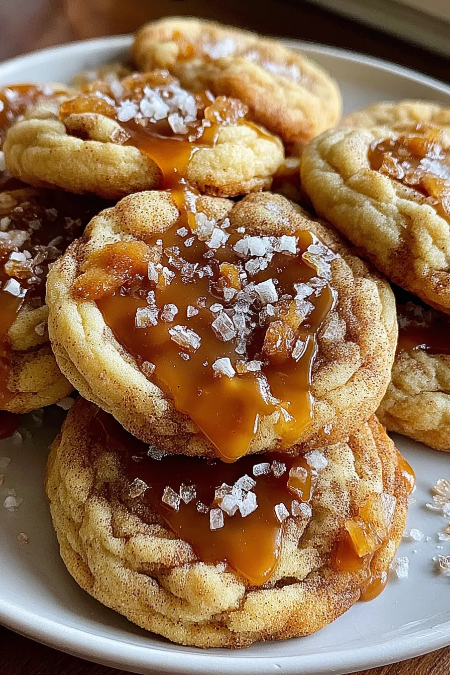 Close-up of apple cider glazed cookie
