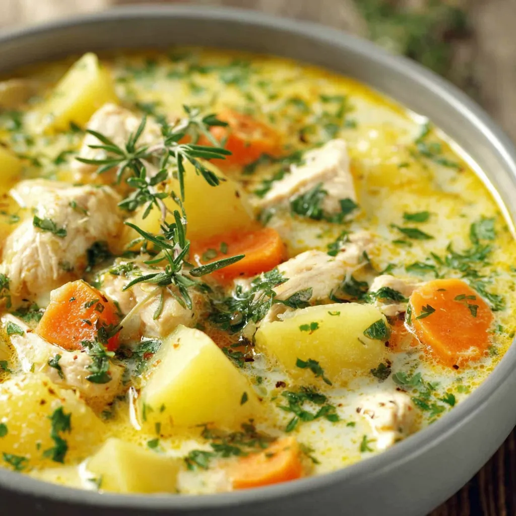 Comforting Chicken Soup with Potatoes