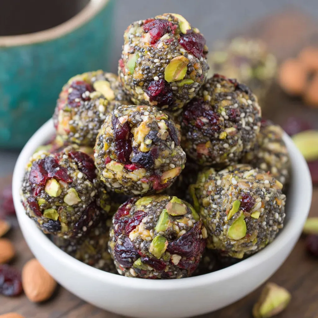 Cranberry Pistachio Honey Bites