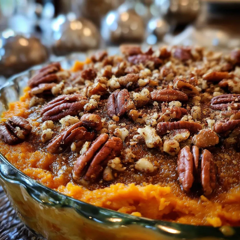 Maple Pecan Sweet Potato Casserole