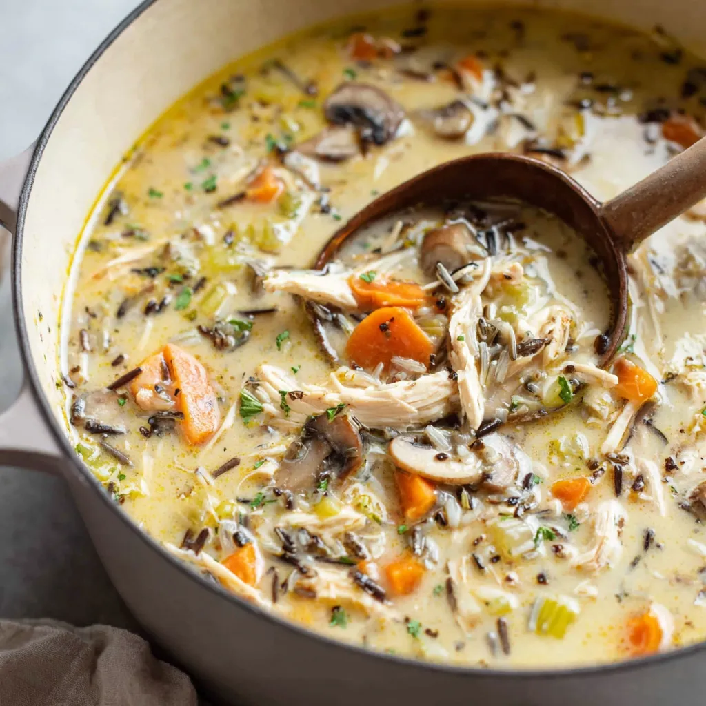 Leftover Turkey Wild Rice Soup