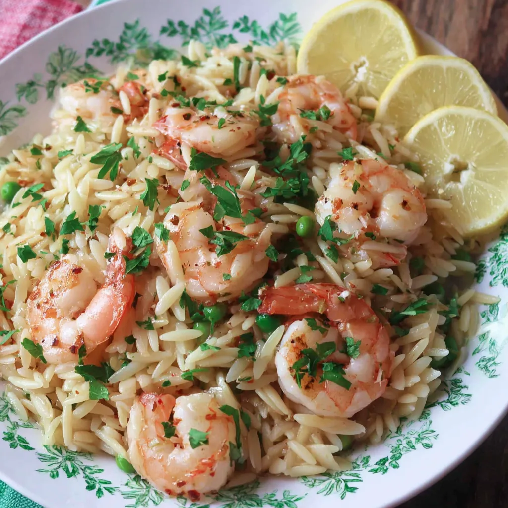 Shrimp Scampi with Orzo