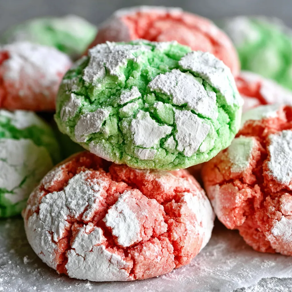 Christmas Crinkle Cookies