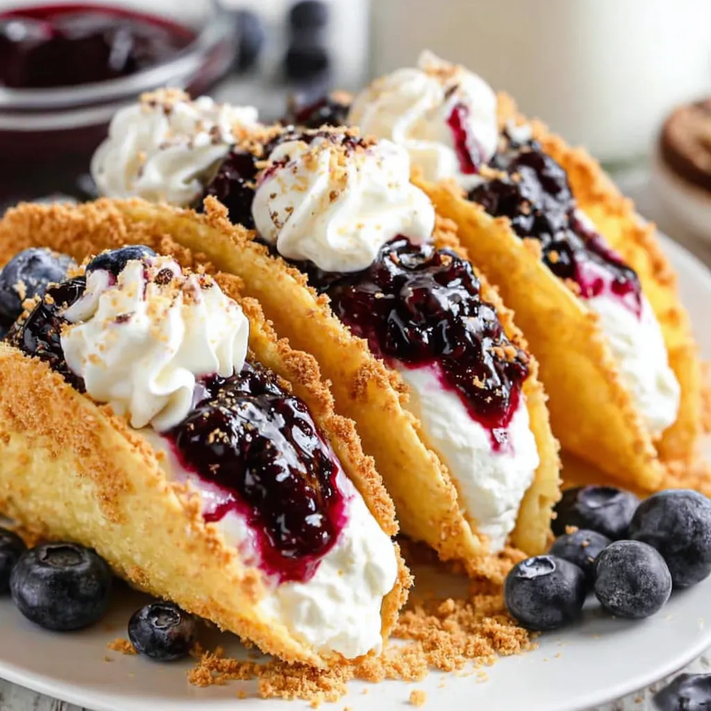 Blueberry Cheesecake Tacos
