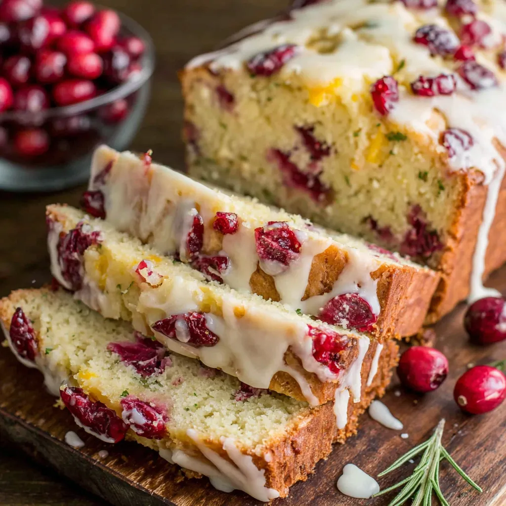 Cranberry Bread with Orange Glaze