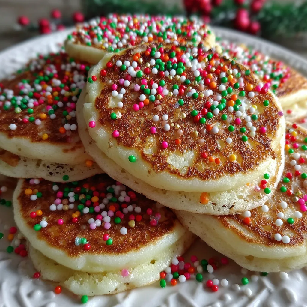 Christmas Pancakes with Festive Sprinkles