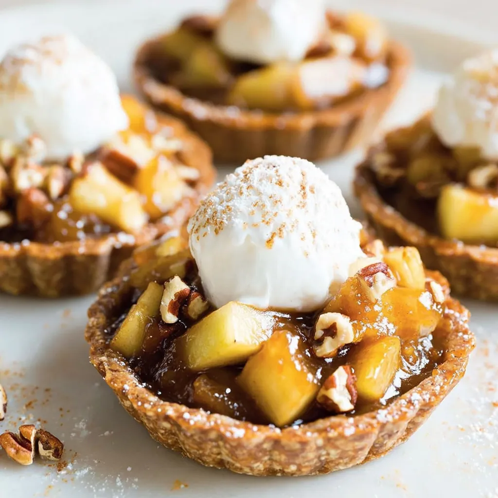 No-Bake Caramel Apple Tartlets (Vegan, Gluten-Free, Dairy-Free)