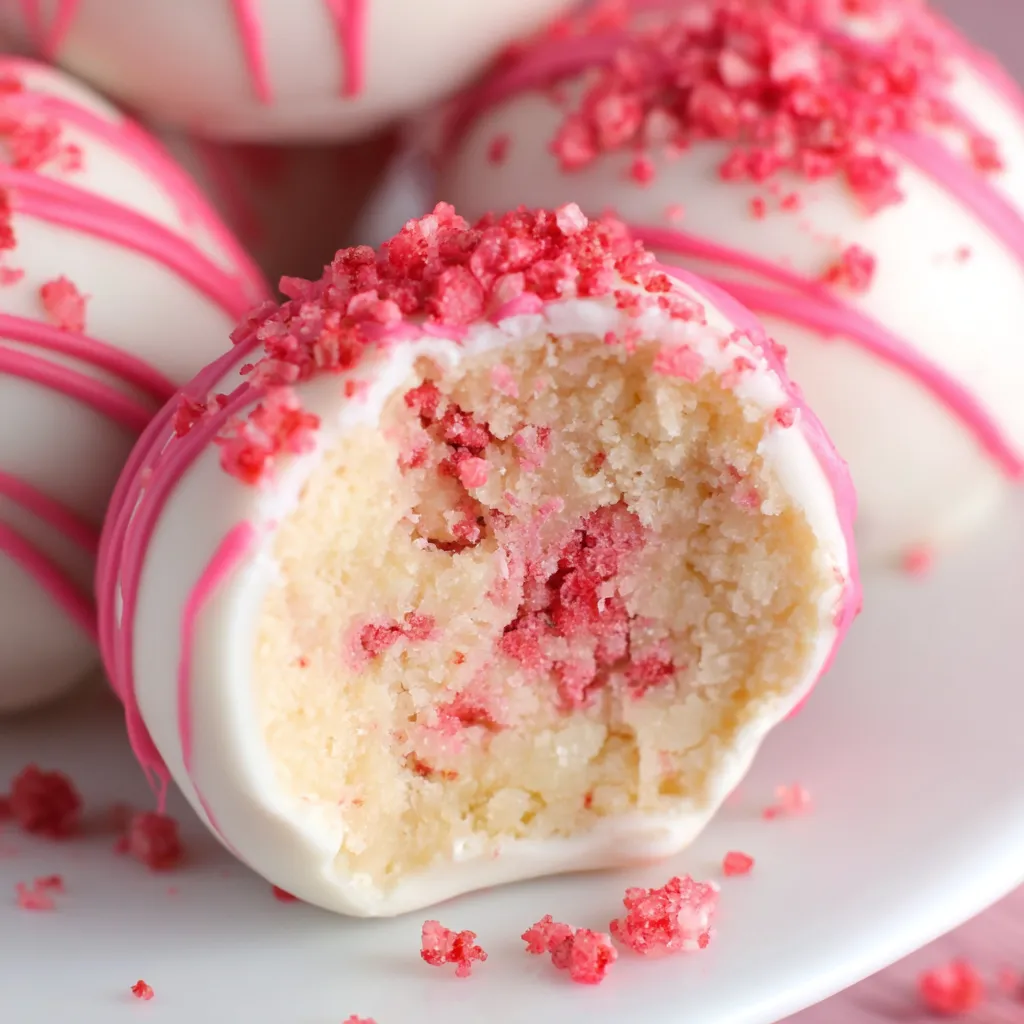 Strawberry Shortcake Truffles