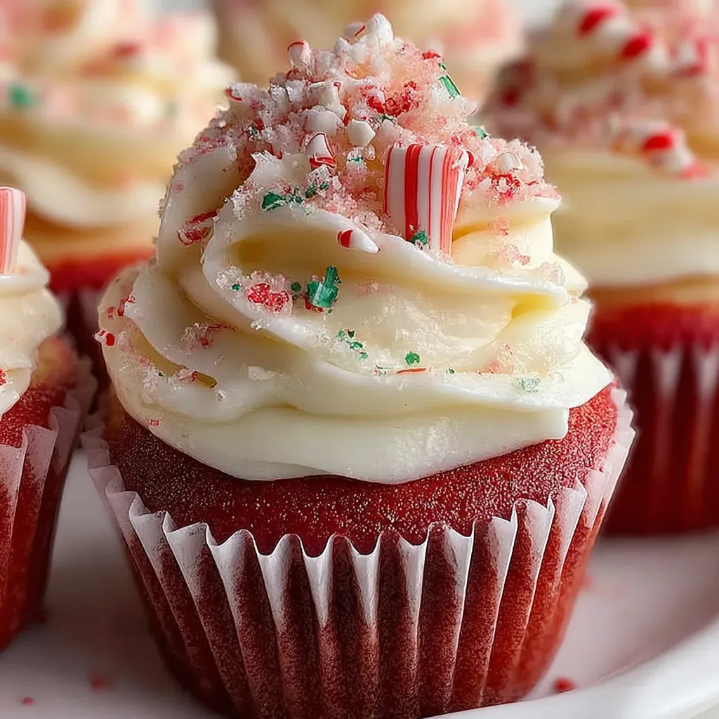 Candy Cane Peppermint Cupcakes