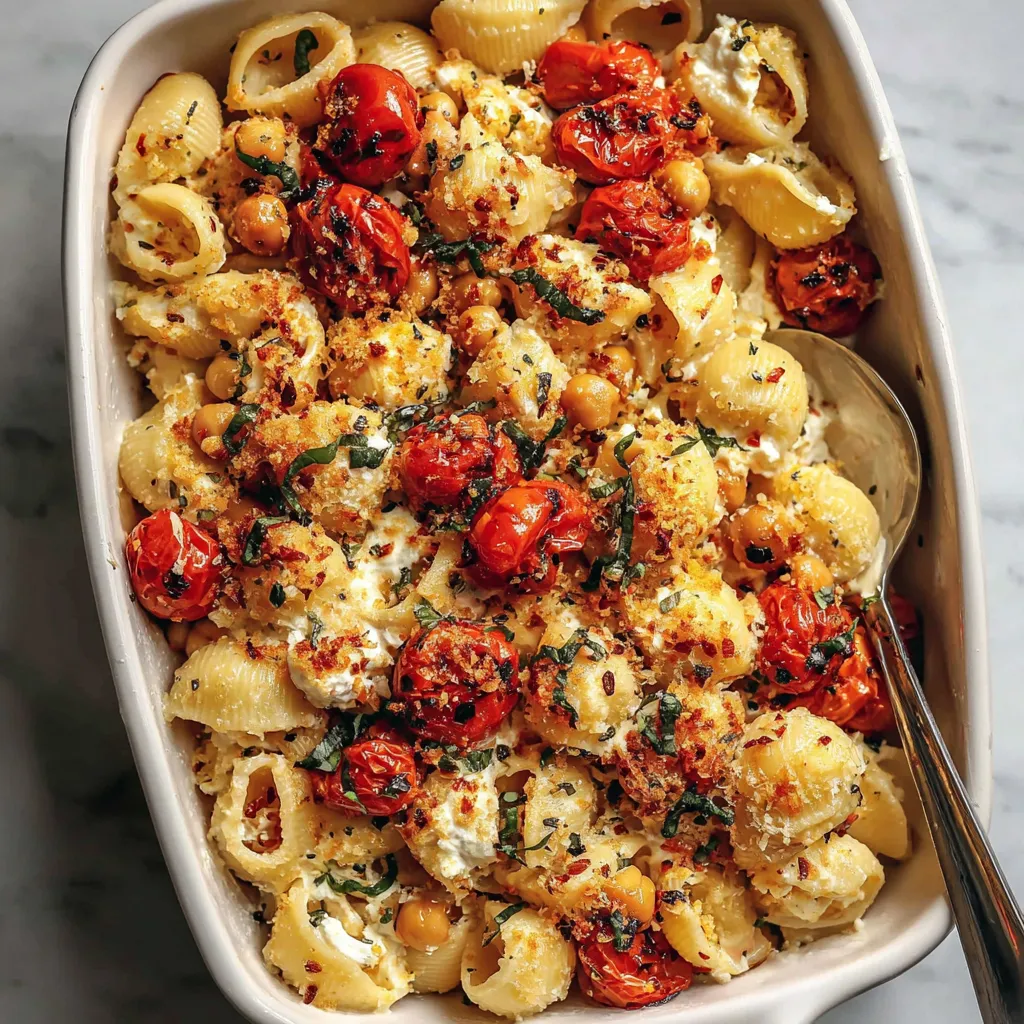 Easy Baked Feta Pasta with Chickpeas