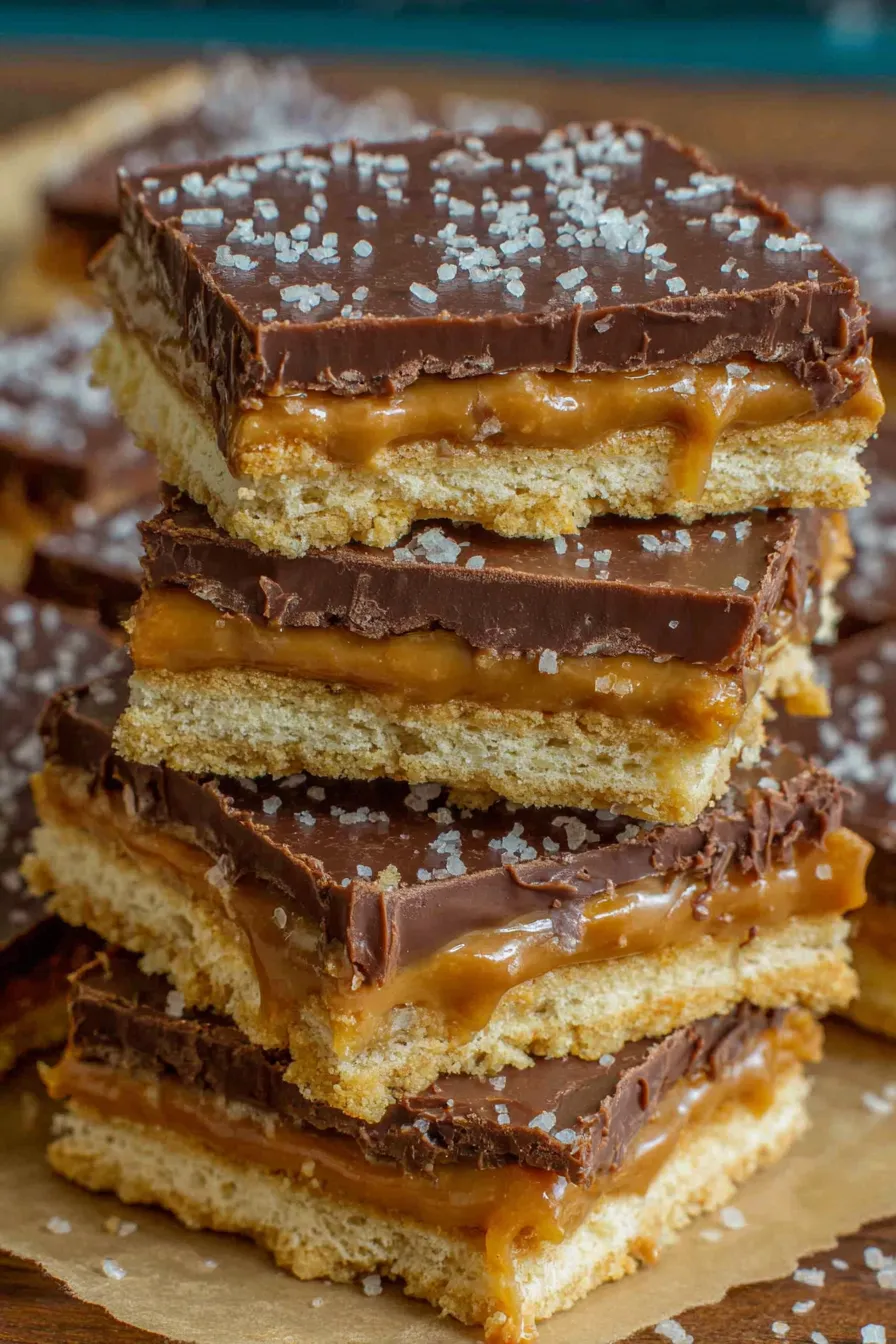 Close up of stacked Salt River Bars showing layers