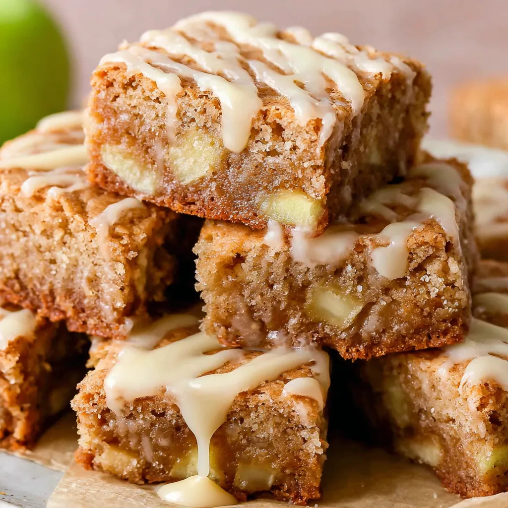 Apple Blondies with Maple Glaze