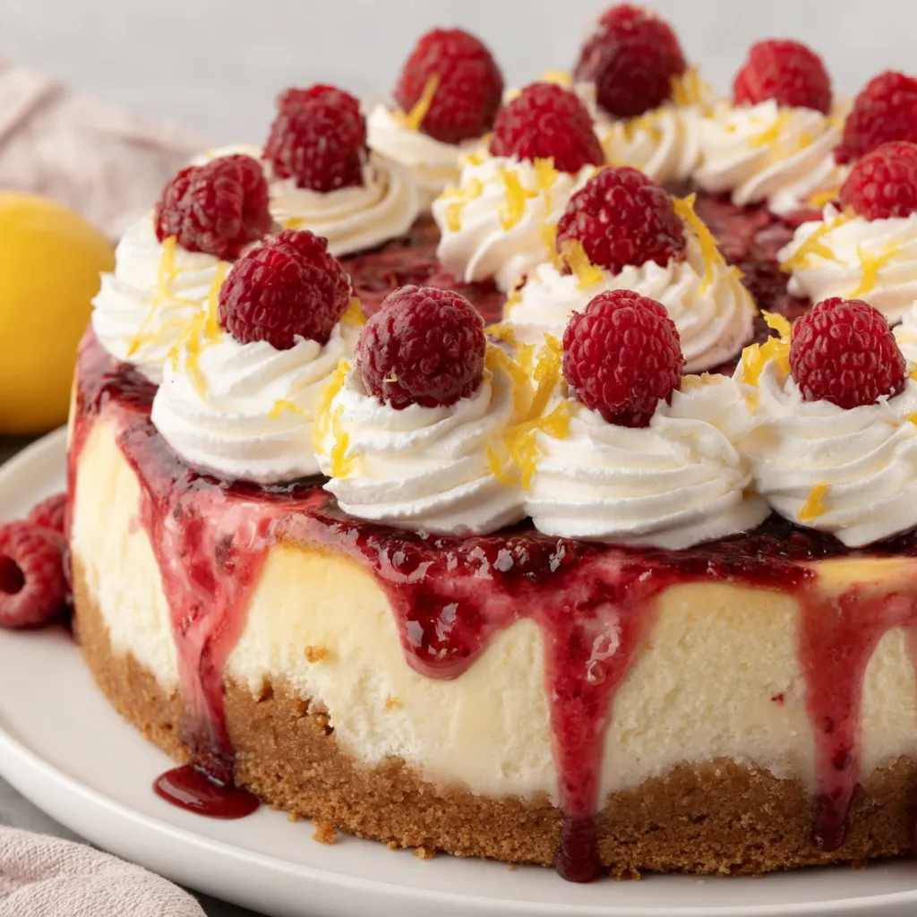 Lemon Raspberry Cheesecake