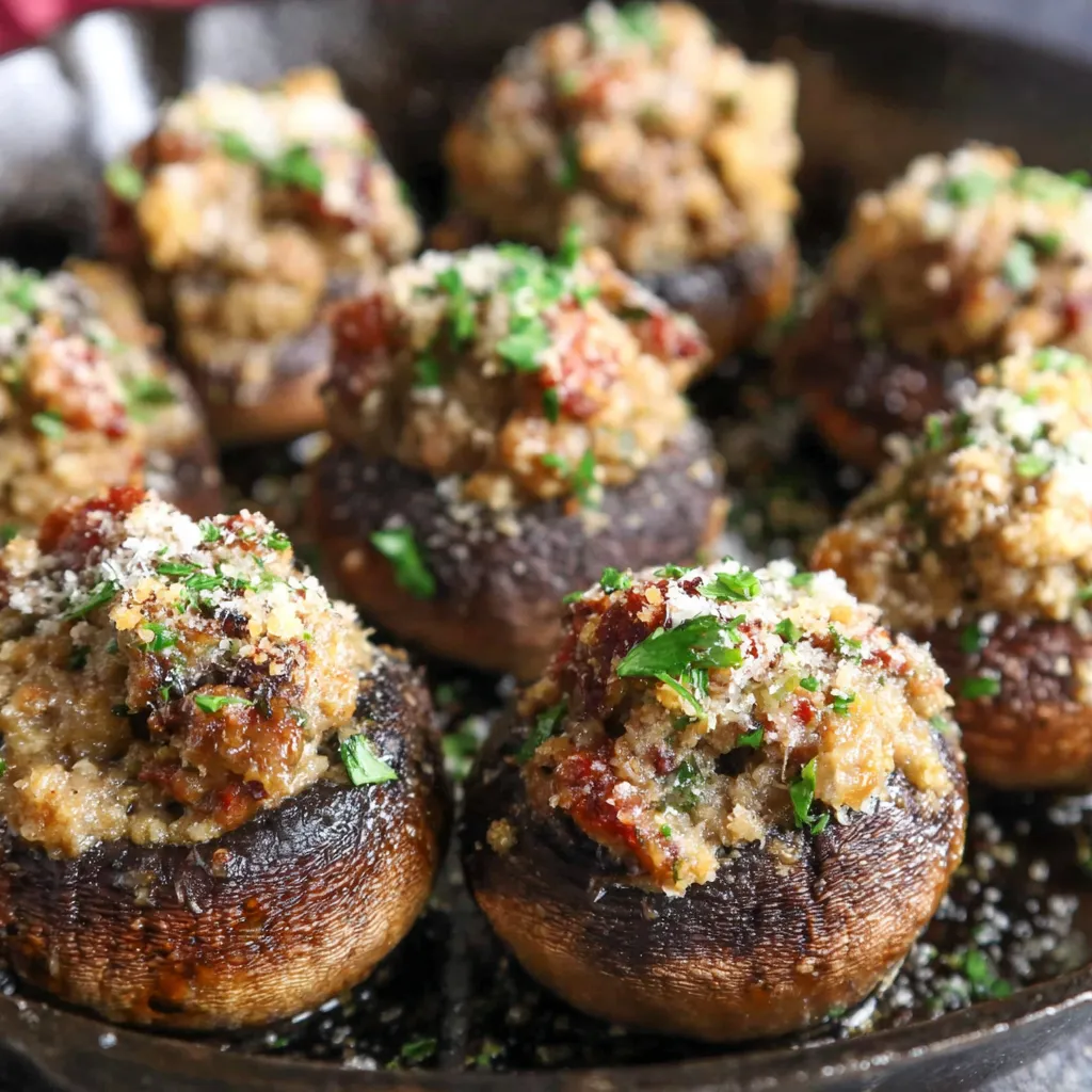 Sausage Stuffed Mushrooms