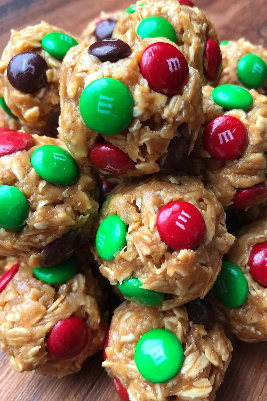 Bowl with energy bite dough and ingredients