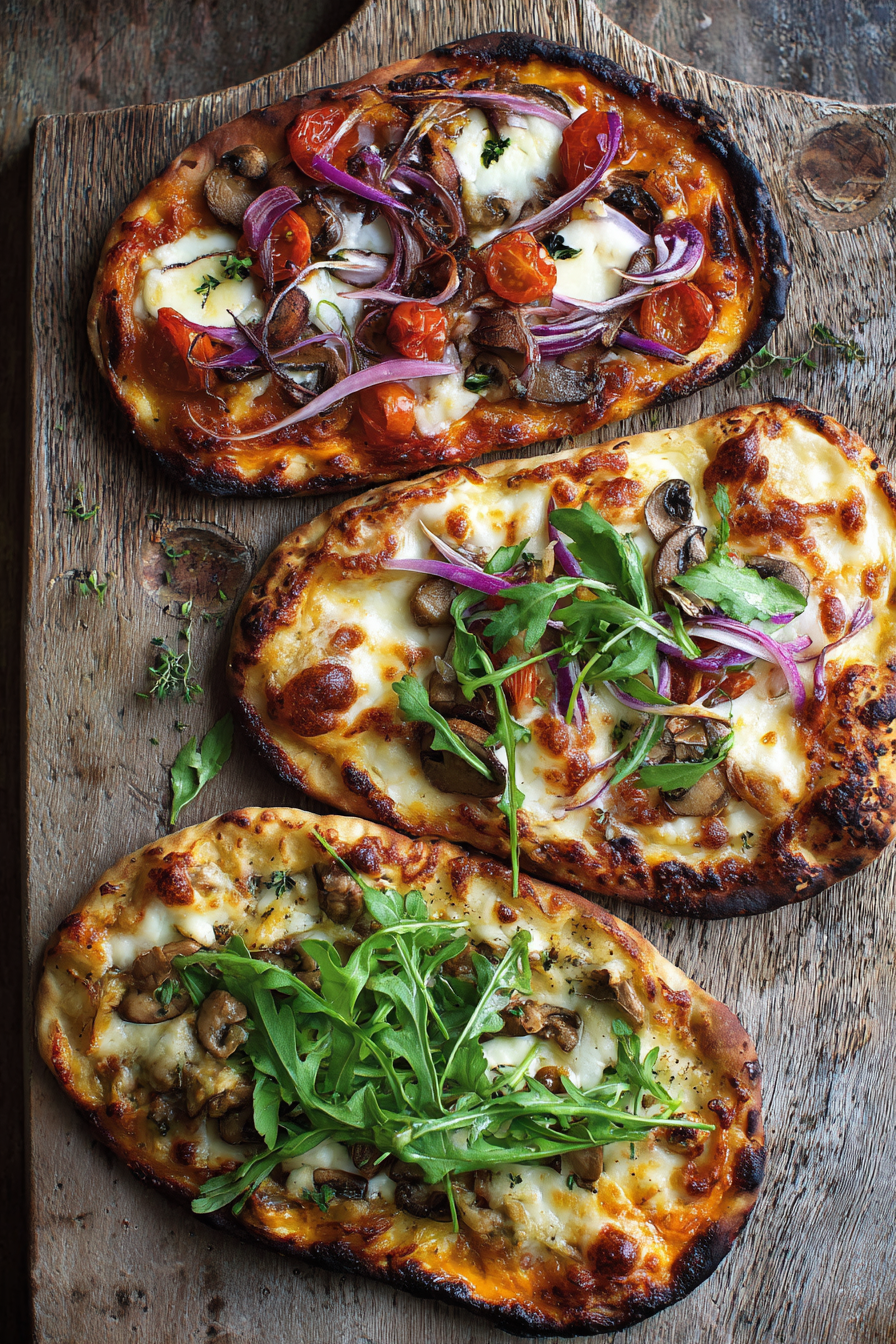 Autumn naan pizzas with pumpkin and sausage