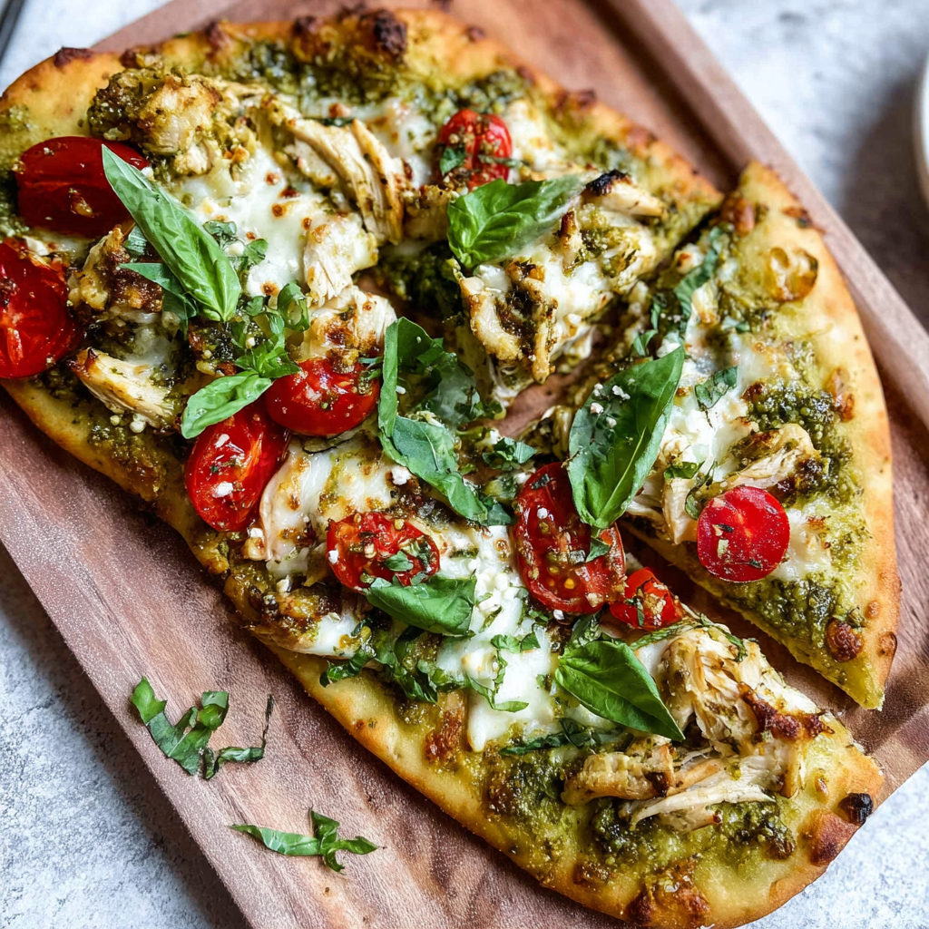 Pesto Chicken Flatbread