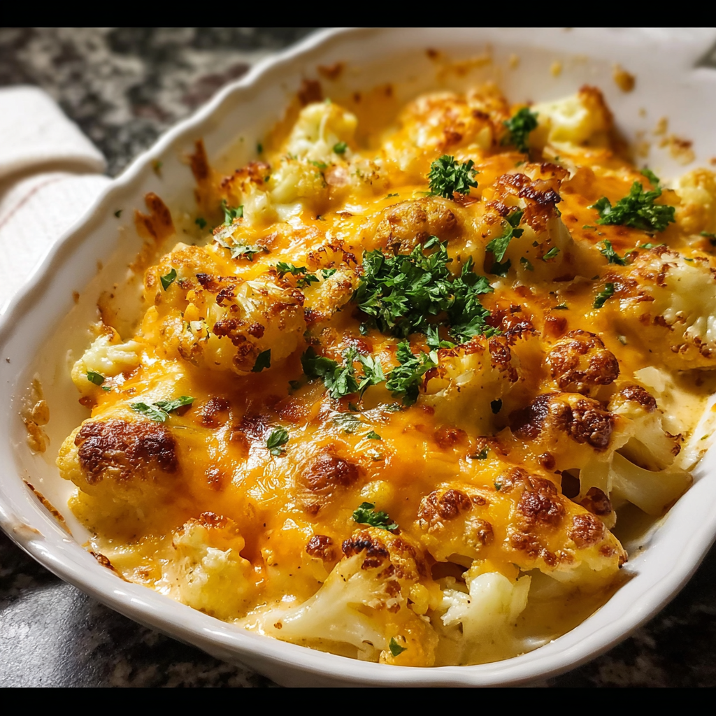 Cheesy Cauliflower Gratin