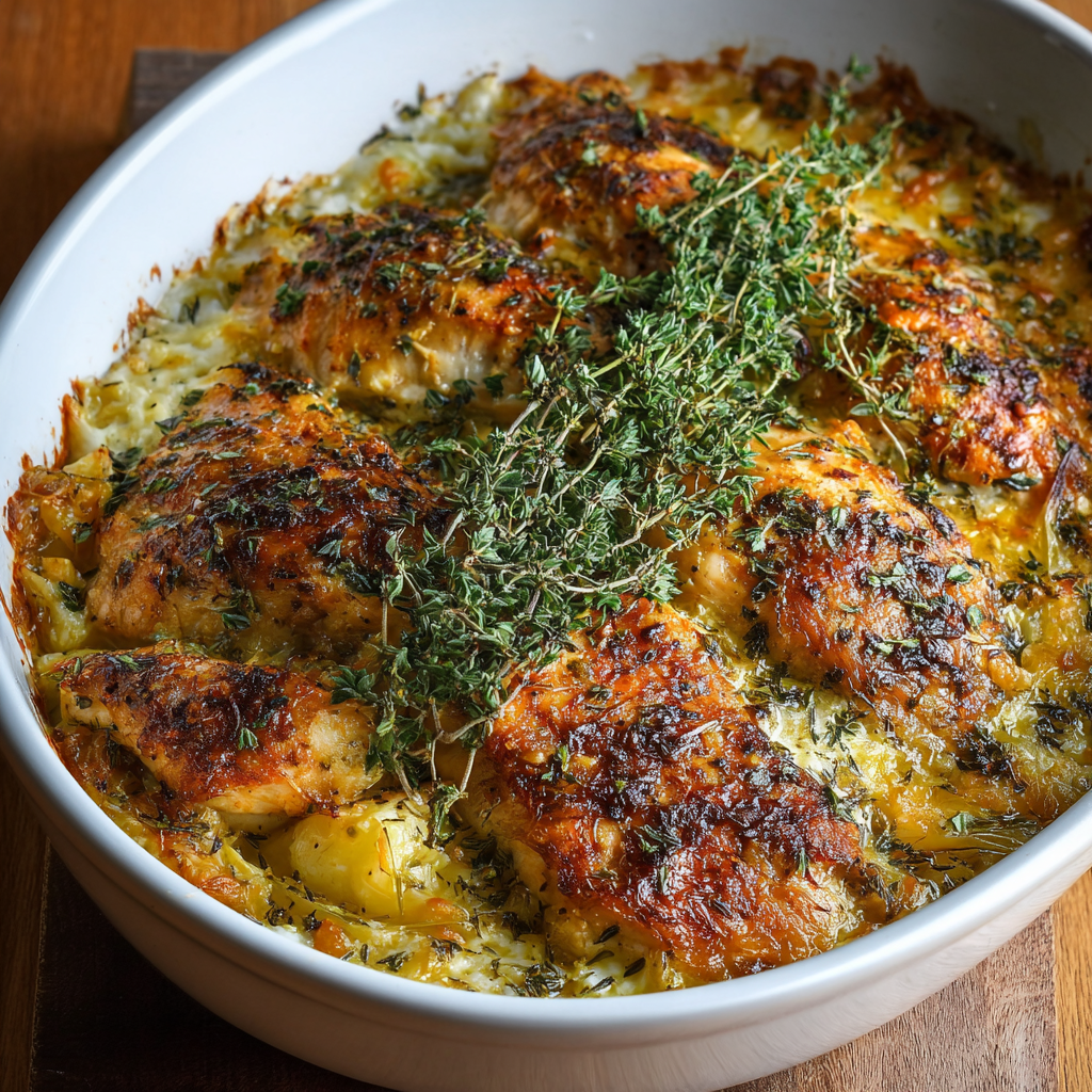Savory Baked Herb Chicken Casserole