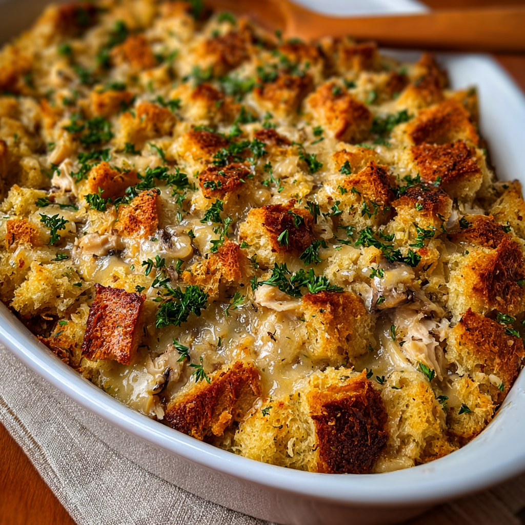 Comforting Chicken and Stuffing Casserole