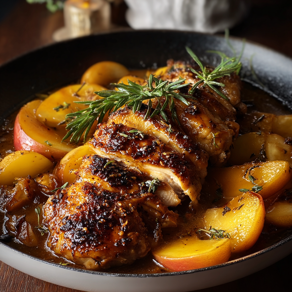 Apple Cider Chicken with Honey-Dijon Glaze