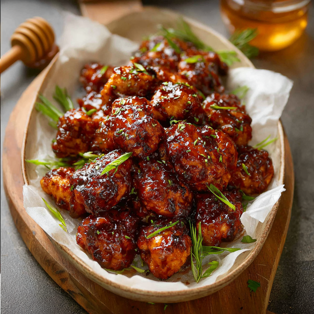 Baked Honey BBQ Chicken Bites