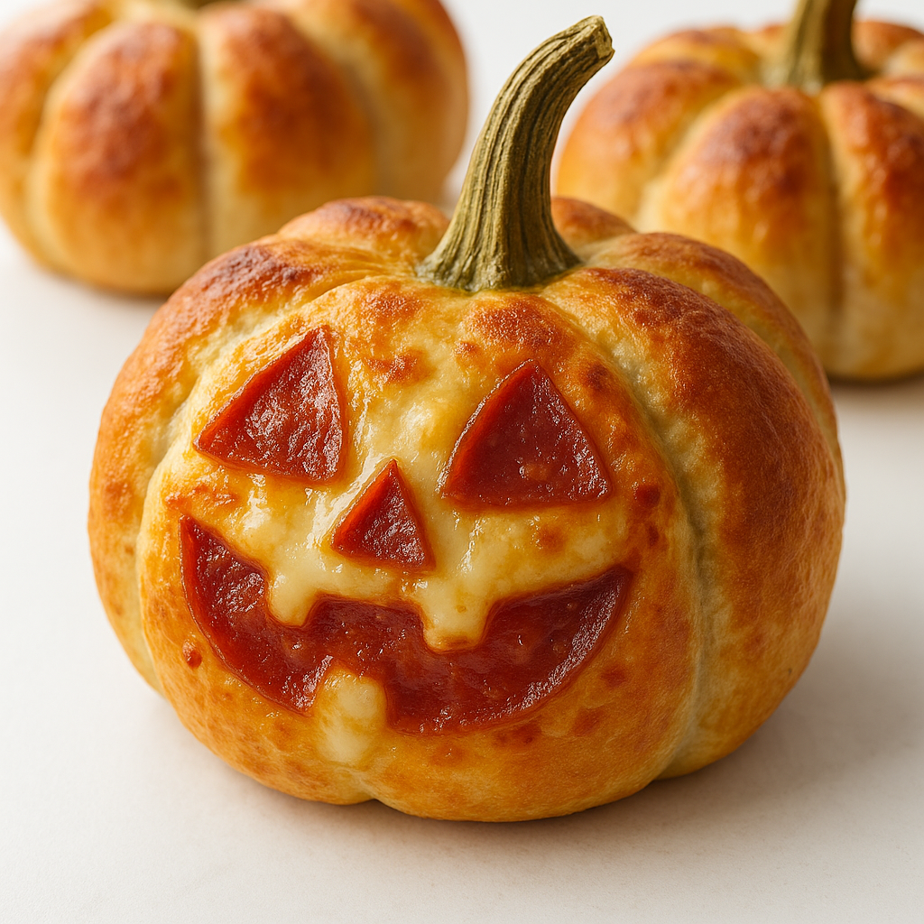 Pepperoni Pizza Pumpkins