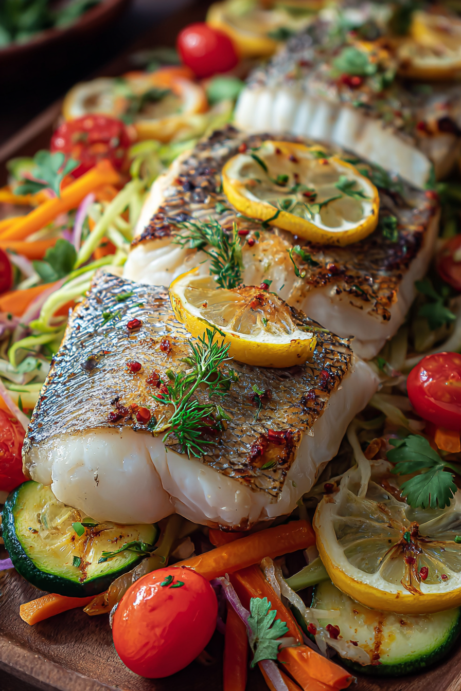 Détail des légumes râpés et vermicelles