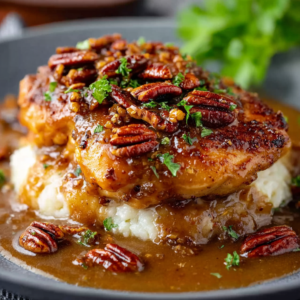 Maple Bourbon Pecan Chicken