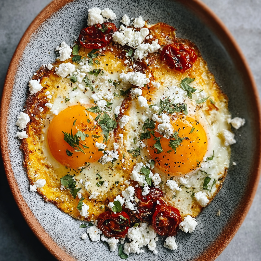 Crispy Feta Fried Eggs